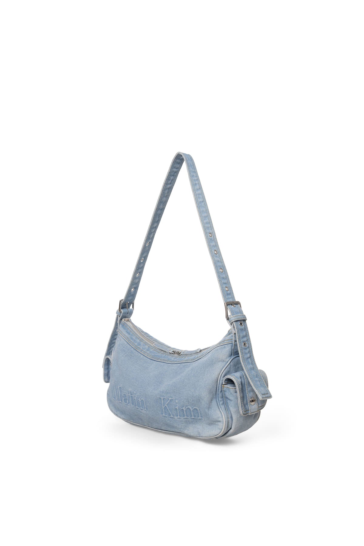 Matin Kim Matin Dust Denim Side Pocket Bag - Light Blue