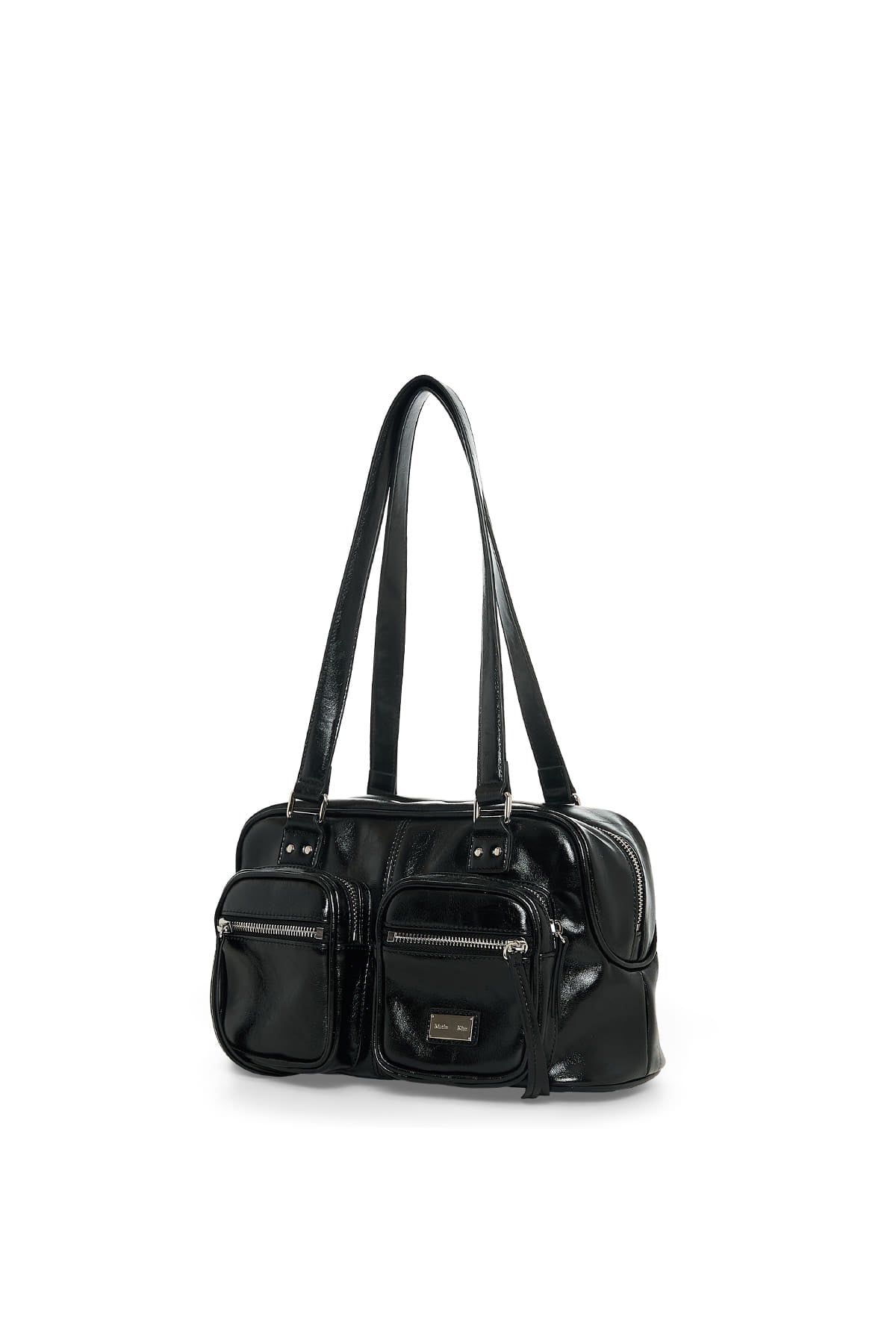 Matin Kim Double Pocket Brick Shoulder Bag - Black