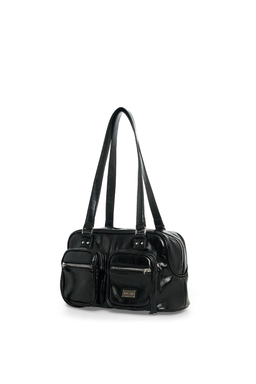 Matin Kim Double Pocket Brick Shoulder Bag - Black