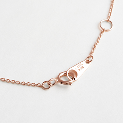 LLOYD 16439773 image 5: 【Pre-Order】LLOYD Silver 925 Essential 4 Prong Diamond Necklace - Pink Gold