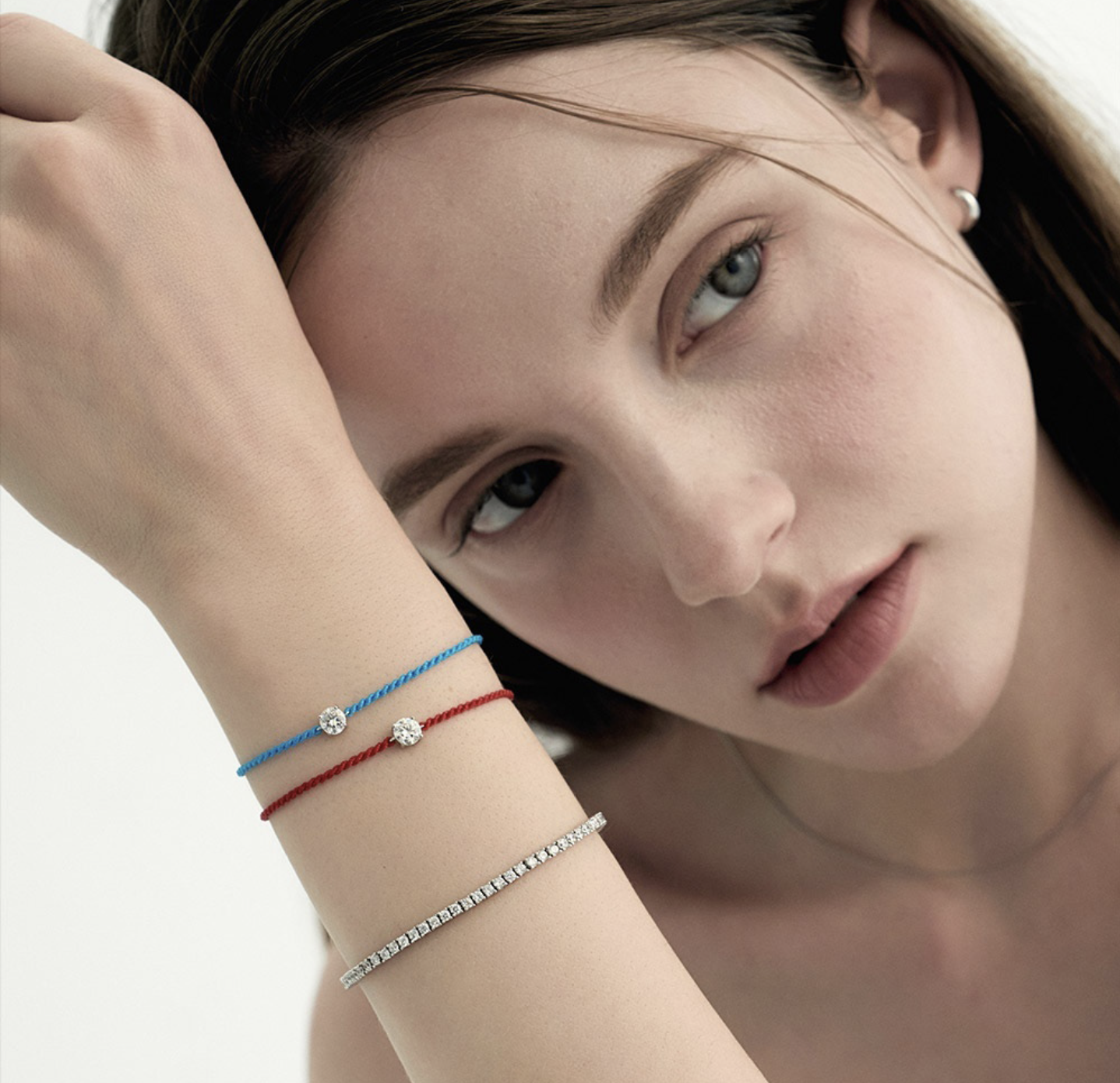 LLOYD 16719842 image 1: 【Pre-Order】LLOYD Silver 925 Essential 0.5ct Moisanite Bracelet - Midnight Black/Liberria Red/Santorini Blue