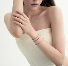 LLOYD 16719842 image 3: 【Pre-Order】LLOYD Silver 925 Essential 0.5ct Moisanite Bracelet - Midnight Black/Liberria Red/Santorini Blue