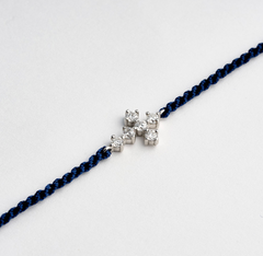 LLOYD Essential Moissanite Cross Cord Bracelet 925silver