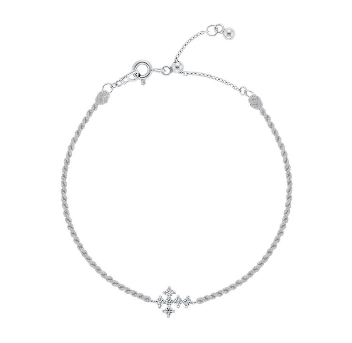 LLOYD Essential Moissanite Cross Cord Bracelet 925silver