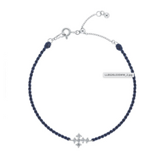 LLOYD Essential Moissanite Cross Cord Bracelet 925silver