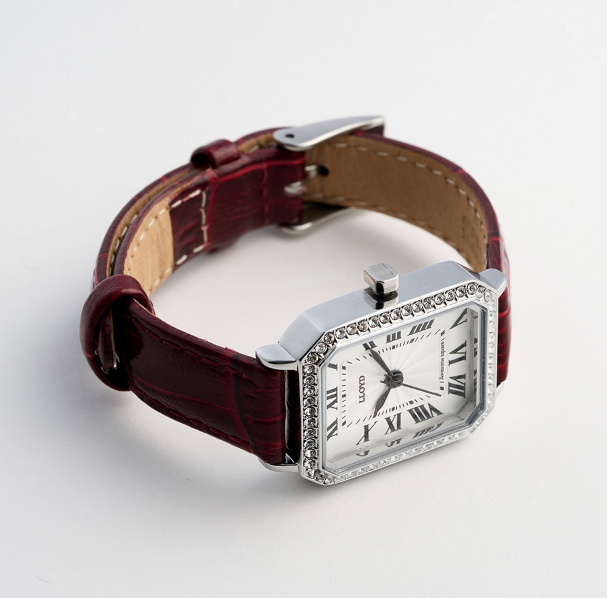 LLOYD Awesome Women's Leather Watch — Red/Black/Navy