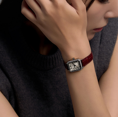 LLOYD Awesome Women's Leather Watch — Red/Black/Navy