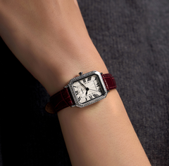 LLOYD Awesome Women's Leather Watch — Red/Black/Navy