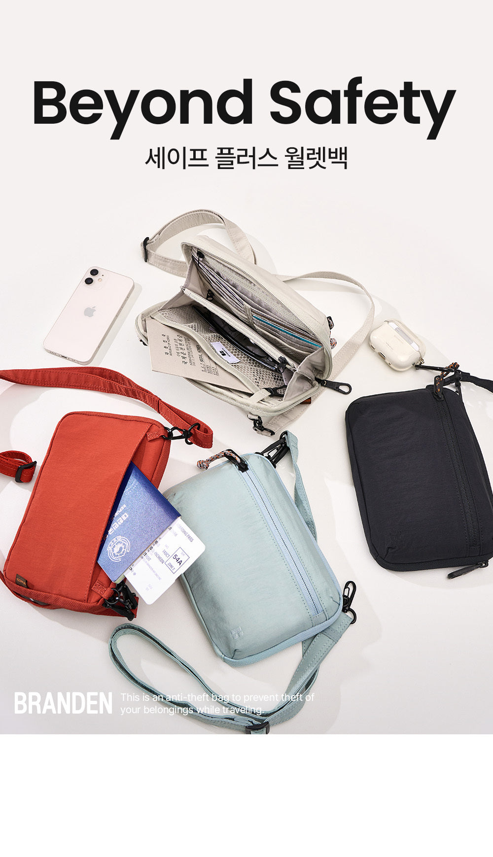 BRANDEN Safe Plus Wallet Bag