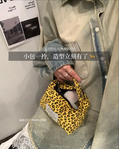 ANTIQUEJEY Leopard Lunchbox Makeup Bag