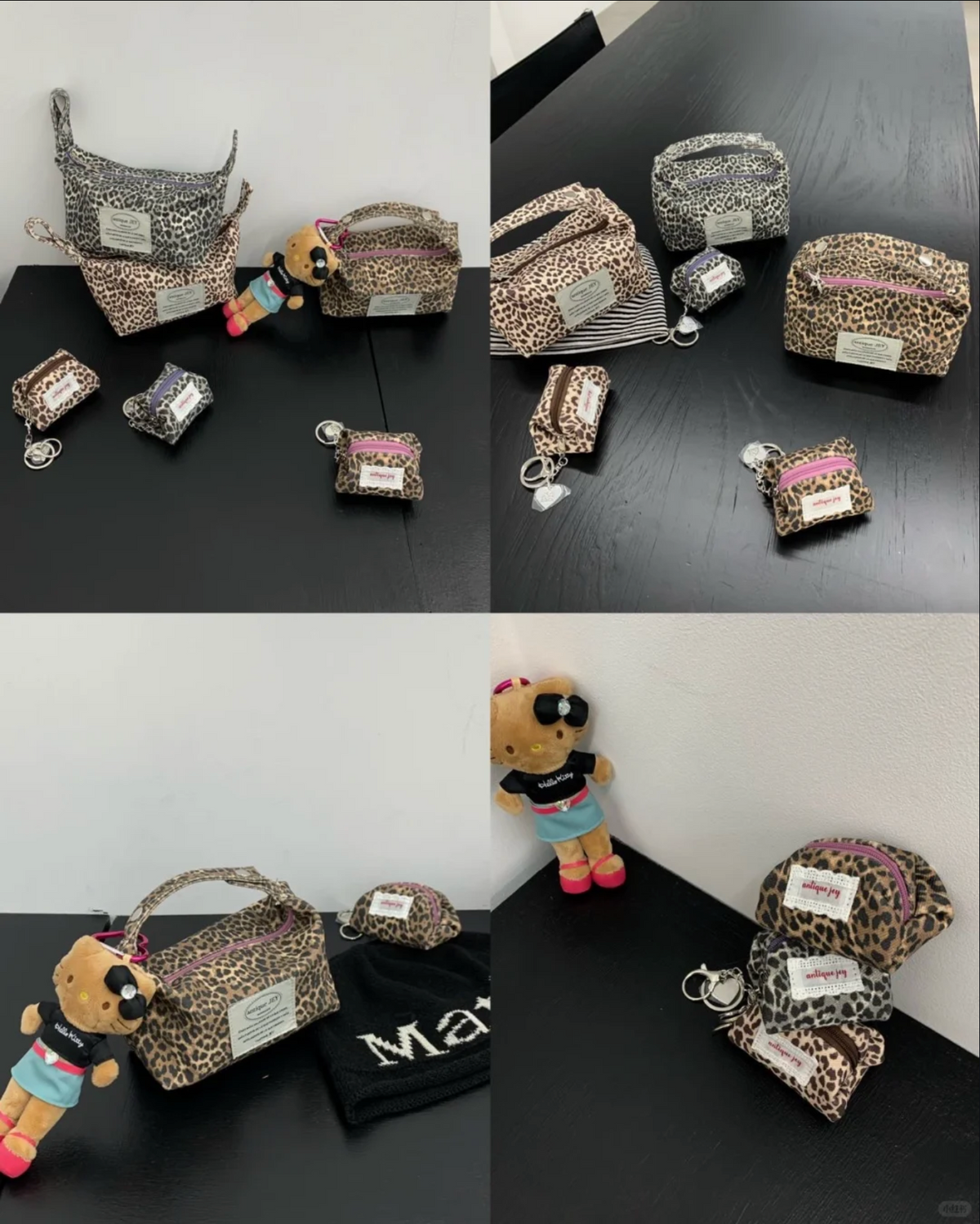 ANTIQUEJEY Leopard Lunchbox Makeup Bag