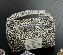 ANTIQUEJEY Leopard Lunchbox Makeup Bag