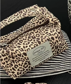 ANTIQUEJEY Leopard Lunchbox Makeup Bag