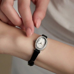 LLOYD Adele Women's Leather Watch Black - Silver