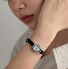 LLOYD Adele Women's Leather Watch Black - Silver