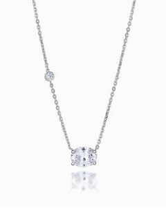 LLOYD Big Oval Cut Stone Necklace 925 Silver