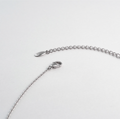 LLOYD Big Oval Cut Stone Necklace 925 Silver