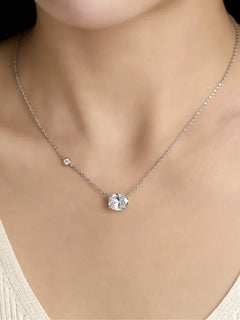 LLOYD Big Oval Cut Stone Necklace 925 Silver