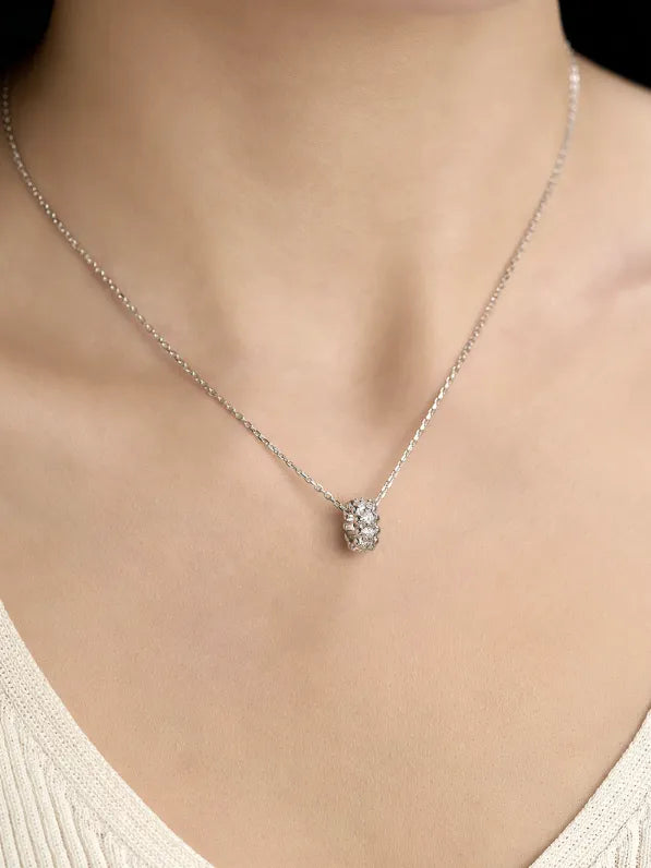 LLOYD Glow Double Line Ball Necklace 925 Silver