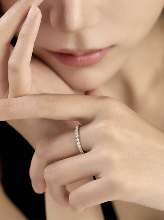 LLOYD Moissanite Tennis Ring 925 Silver