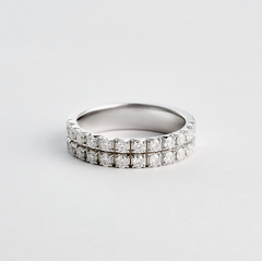 LLOYD Moissanite Double Line Tennis Ring 925 Silver