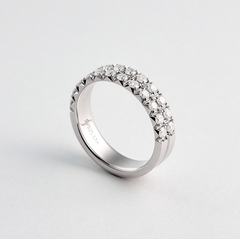 LLOYD Moissanite Double Line Tennis Ring 925 Silver