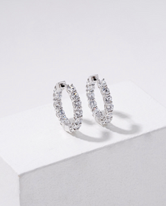 LLOYD Eternity Tennis One-Touch Ring Earrings 3mm S925
