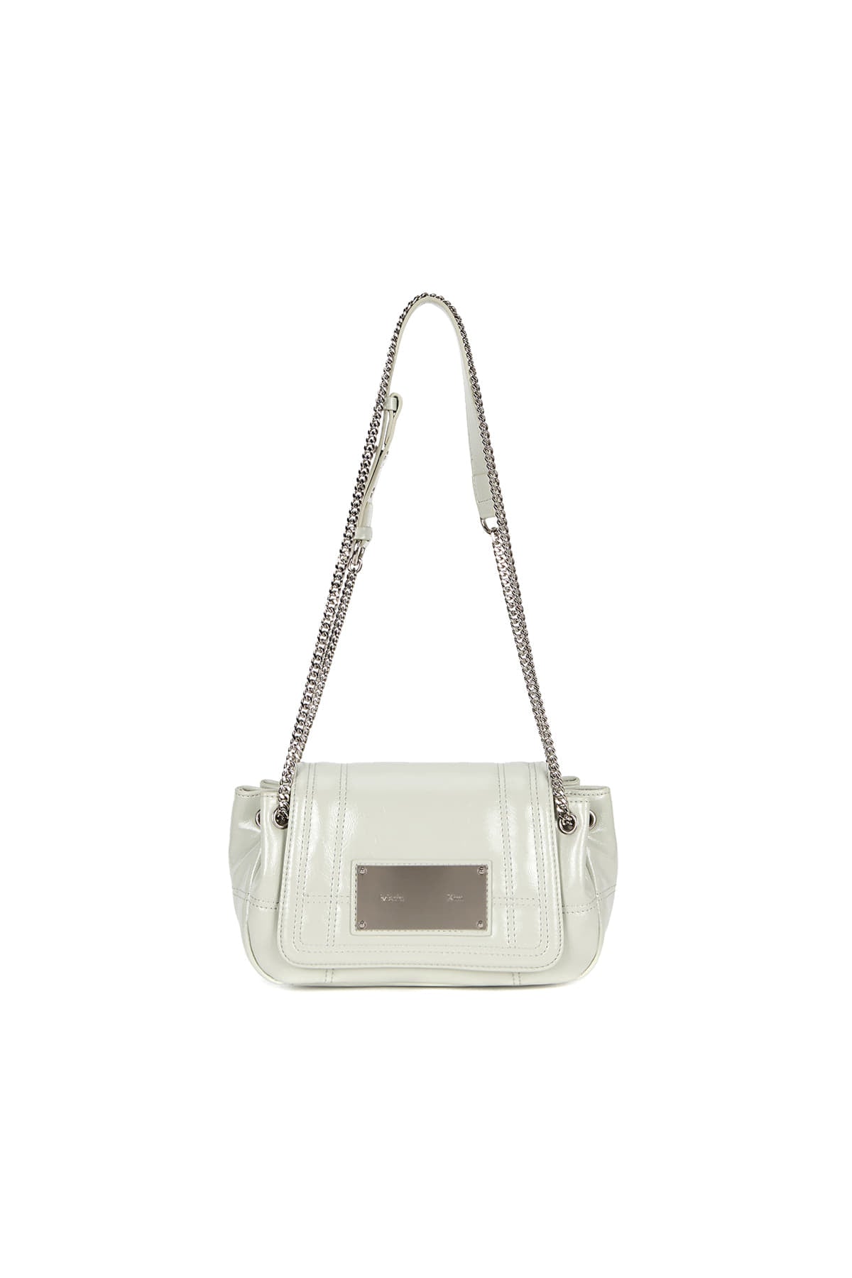 Matin Kim Glossy Quilting Small Chain Bag - Light Grey