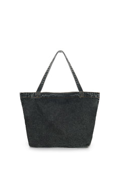 Matin Kim Matin Stitch Denim Shoulder Bag - Black