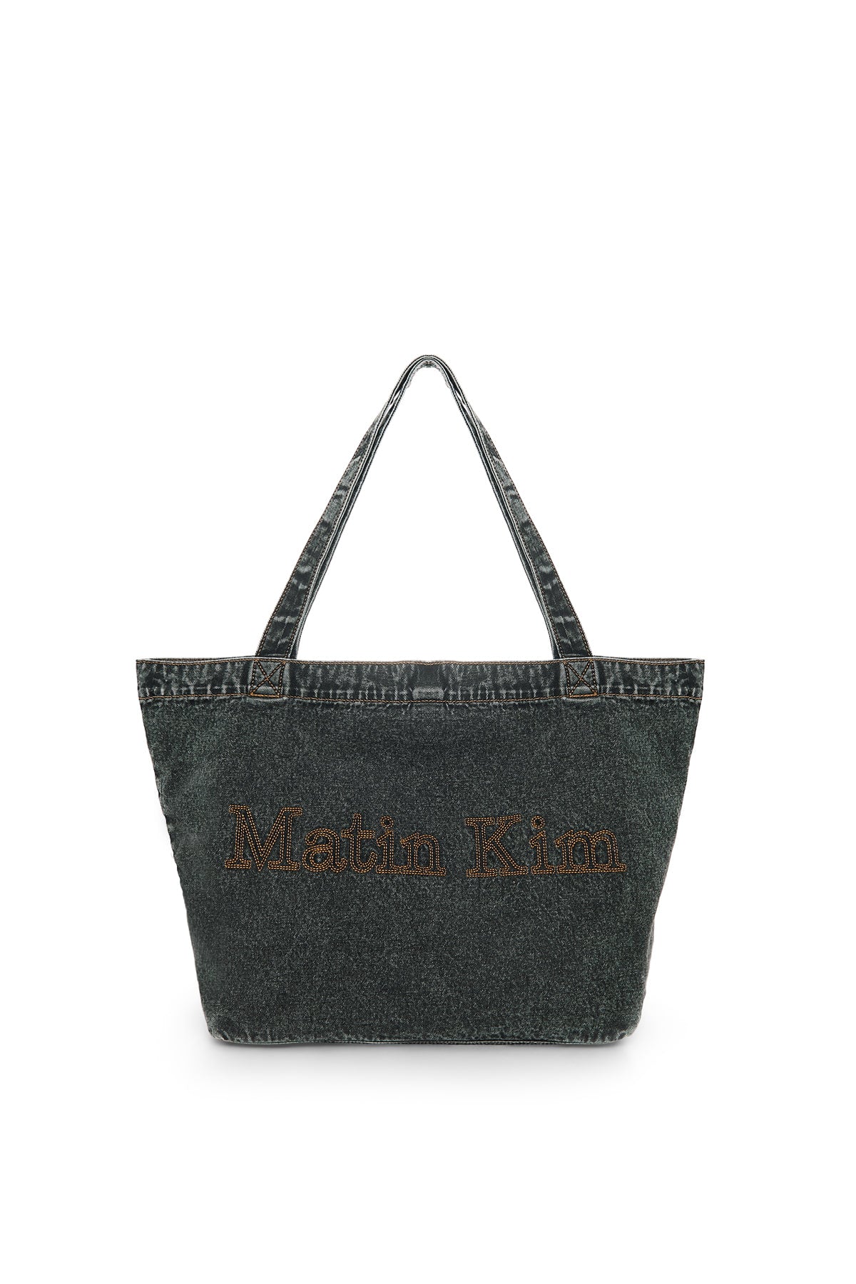 Matin Kim Matin Stitch Denim Shoulder Bag - Black