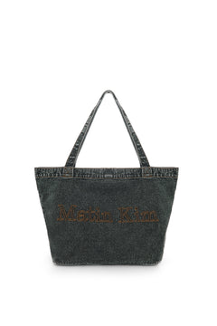 Matin Kim Matin Stitch Denim Shoulder Bag - Black
