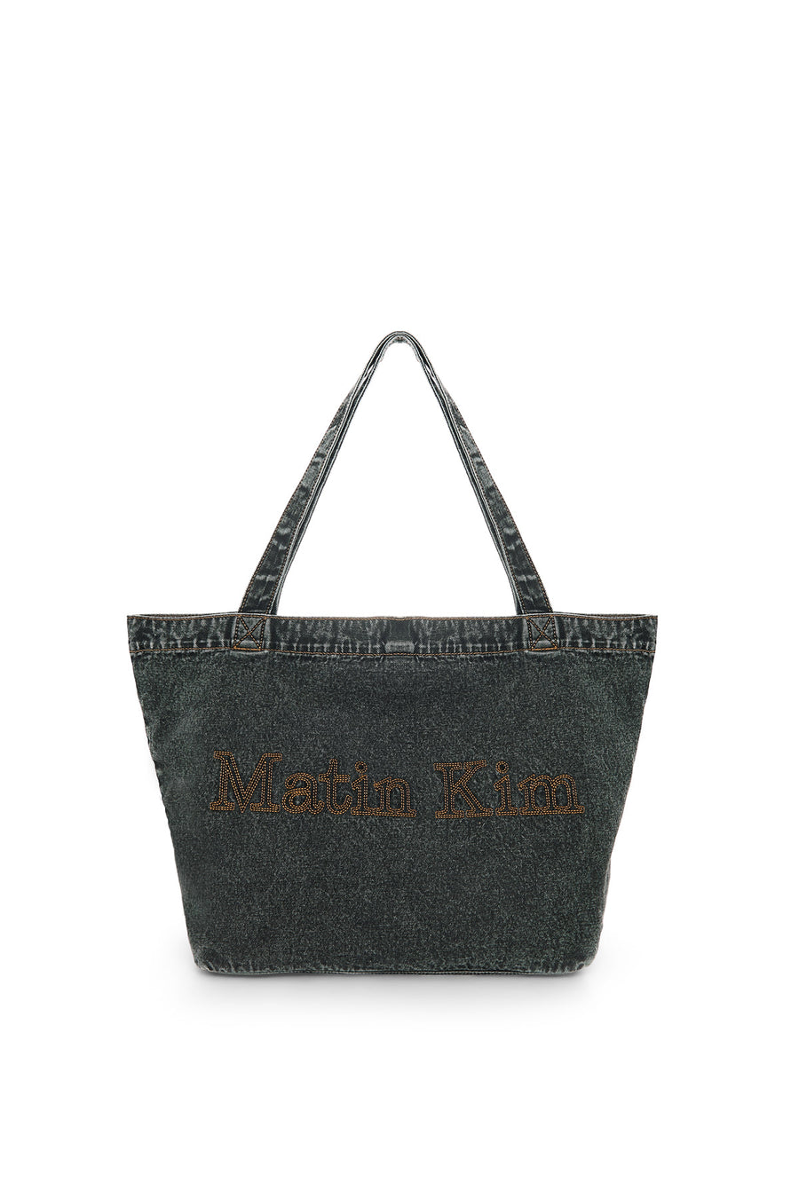 Matin Kim Matin Stitch Denim Shoulder Bag - Black