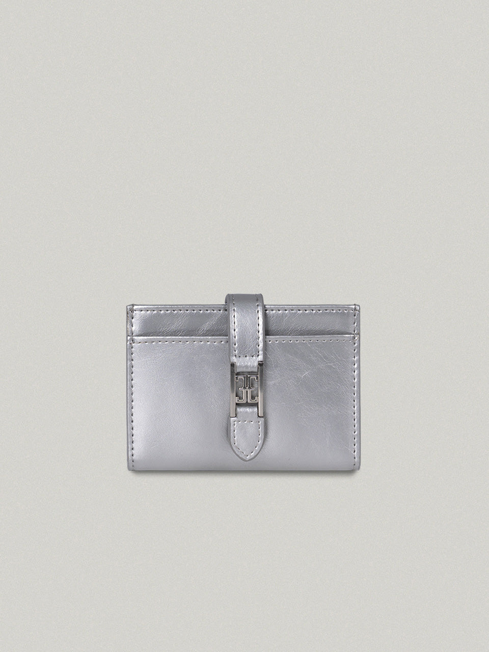 FOLNUA Classic Logo Card Wallet - Silver