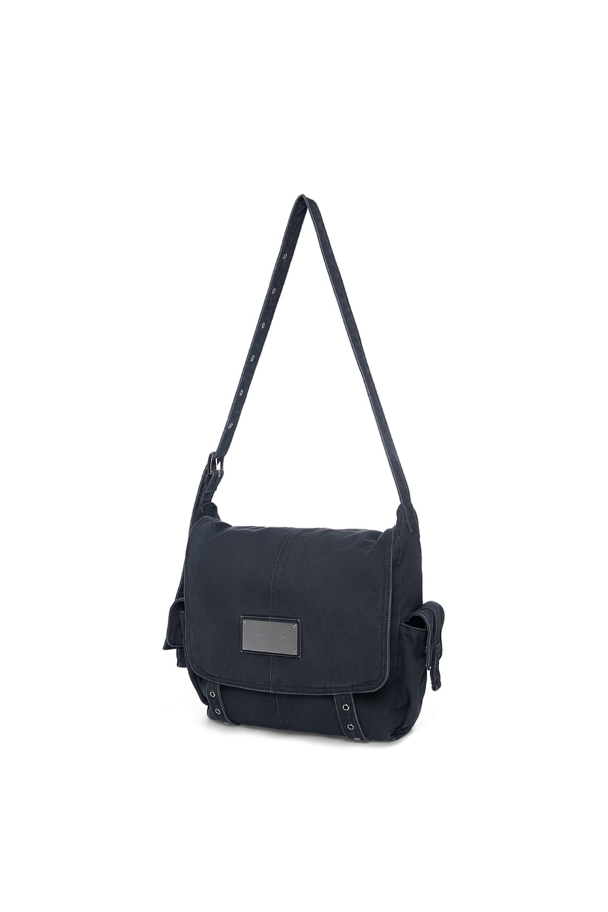 Matin Kim Vintage Washed Cotton Messenger Bag - Navy