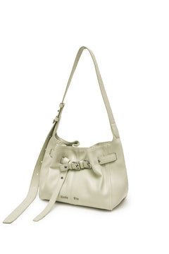 Matin Kim Belted Volunn Small Bucket Bag - Ivory