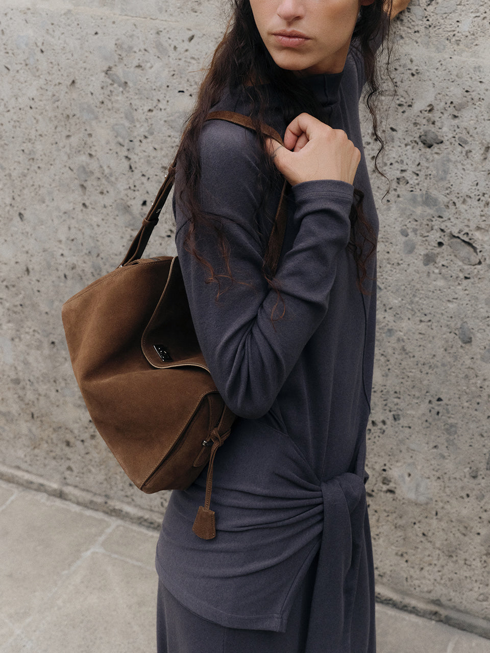 JOY GRYSON Tilde Shoulder Bag Suede - LW6AB5520-N3