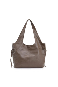 Matin Kim Side String Leather Big Shoulder Bag - Brown