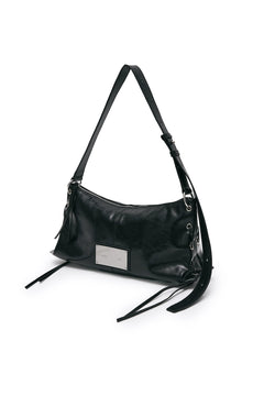 Matin Kim Eyelet Shirring Shoulder Bag - Black