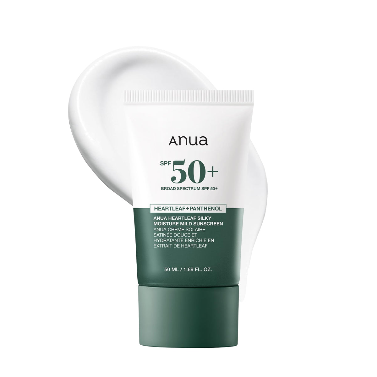 Anua Heartleaf Silky Moisture Sun Cream SPF50+ — imej 4