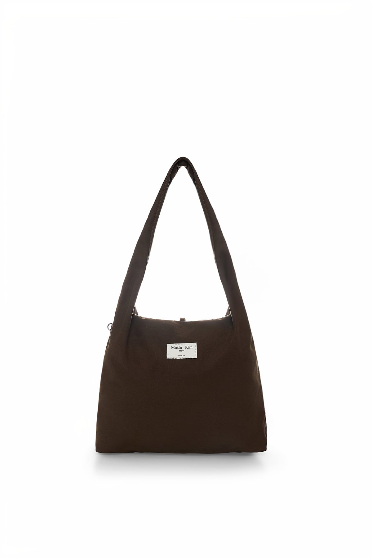 Matin Kim Logo Point Round Ecobag - Khaki Brown