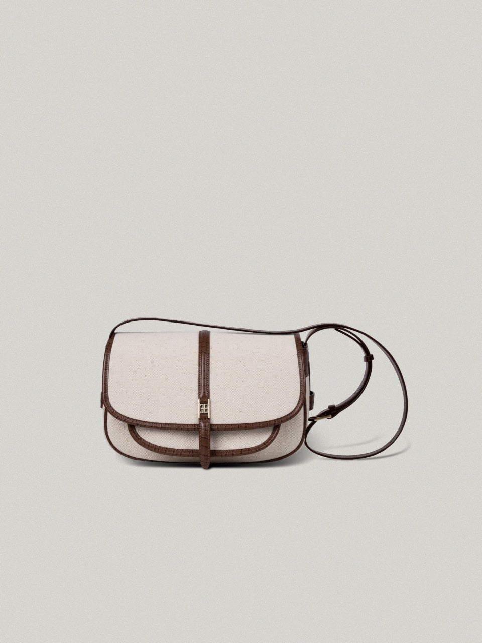 FOLNUA Classic Logo Mini Post Bag-Canvas - Brown