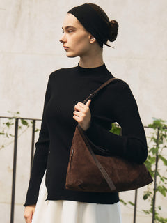 JOY GRYSON Selly Shoulder Bag Suede - LW5AD4650-LV