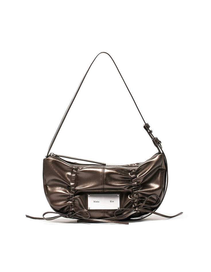 Matin Kim Half Shirring Ribbon Round Bag - product view 3