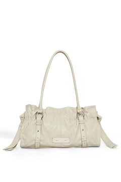 Matin Kim Shirring Tie Buckle Shoulder Bag - Beige