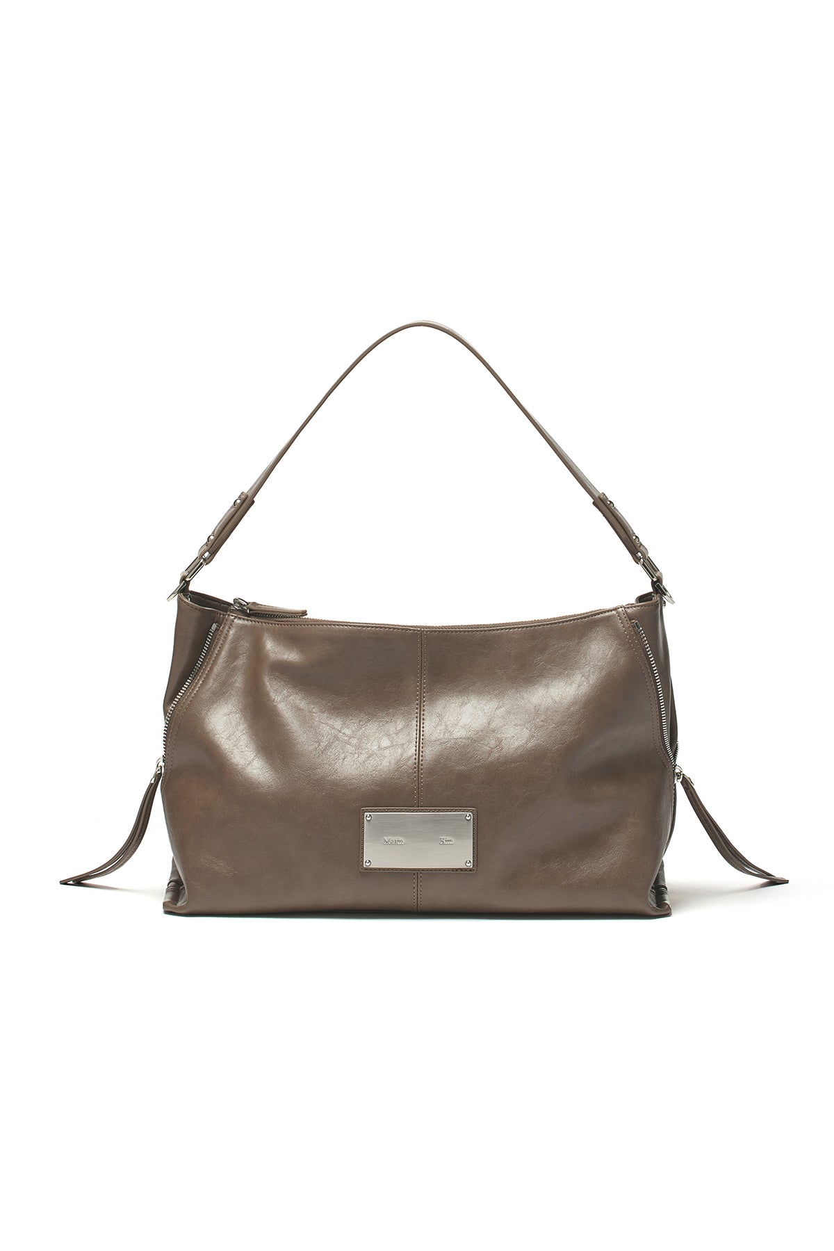 Matin Kim Side Zipper Shoulder Bag - Dark Brown
