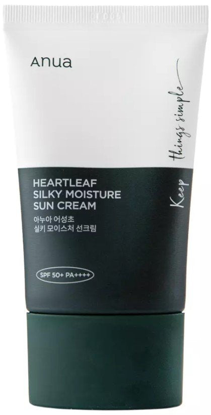 Anua Heartleaf Silky Moisture Sun Cream SPF50+ — imej 2