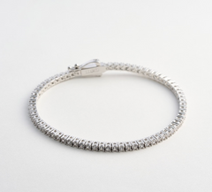 LLOYD 15703033 image 2: 【Pre-Order】Brass Lloyd White Timeless 2MM Basic Tennis Bracelet (S) 镀银网球手链