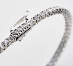 LLOYD 15703033 image 3: 【Pre-Order】Brass Lloyd White Timeless 2MM Basic Tennis Bracelet (S) 镀银网球手链