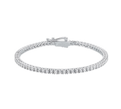 LLOYD 15703033 image 10: 【Pre-Order】Brass Lloyd White Timeless 2MM Basic Tennis Bracelet (S) 镀银网球手链