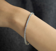 LLOYD 15703033 image 5: 【Pre-Order】Brass Lloyd White Timeless 2MM Basic Tennis Bracelet (S) 镀银网球手链